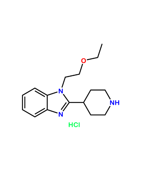Bilastine Impurity, Impurity of Bilastine, Bilastine Impurities, 1841081-72-8, 1-(2-Ethoxyethyl)-2-(piperidin-4-yl)-1H-benzo[d] imidazole hydrochloride