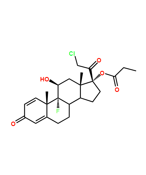 Clobetasol Impurity, Impurity of Clobetasol, Clobetasol Impurities, NA, 9-Alpha-Fluro-21-Chlorine,prednisolone-17-propioinate