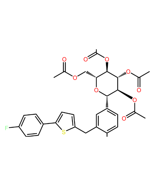 Canagliflozin Impurity, Impurity of Canagliflozin, Canagliflozin Impurities, 866607-35-4, Canagliflozin Tetraacetate