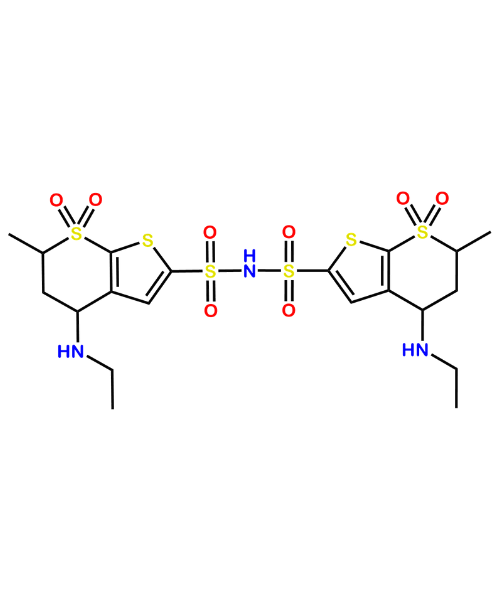 Dorzolamide Impurity, Impurity of Dorzolamide, Dorzolamide Impurities, 199734-72-0, Dorzolamide dimer impurity