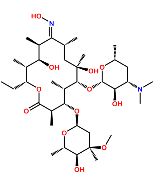 Erythromycin Impurity, Impurity of Erythromycin, Erythromycin Impurities, 53274-43-4, Erythromycin B oxime