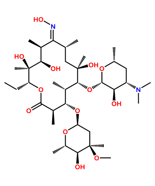 Erythromycin Impurity, Impurity of Erythromycin, Erythromycin Impurities, 134931-01-4, (9Z)-Erythromycin A Oxime