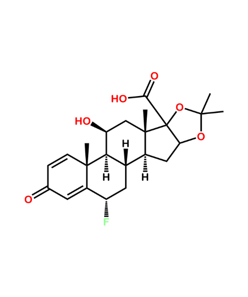 Flunisolide Impurity, Impurity of Flunisolide, Flunisolide Impurities, 75575-02-9, Flunisolide 17 Beta acid (RCA)