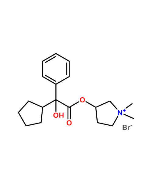 Glycopyrronium Impurity, Impurity of Glycopyrronium, Glycopyrronium Impurities, 596-51-0, Glycopyrronium EP Impurity N