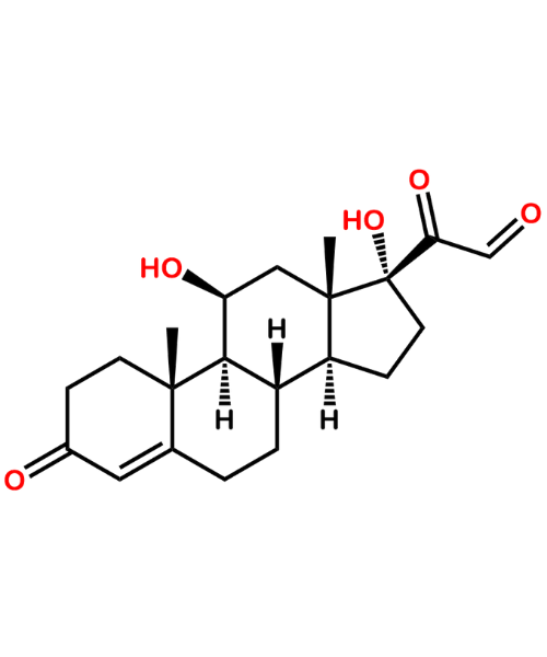 Hydrocortisone Acetate Impurity, Impurity of Hydrocortisone Acetate, Hydrocortisone Acetate Impurities, 14760-49-7, Hydrocortisone-21-aldehyde