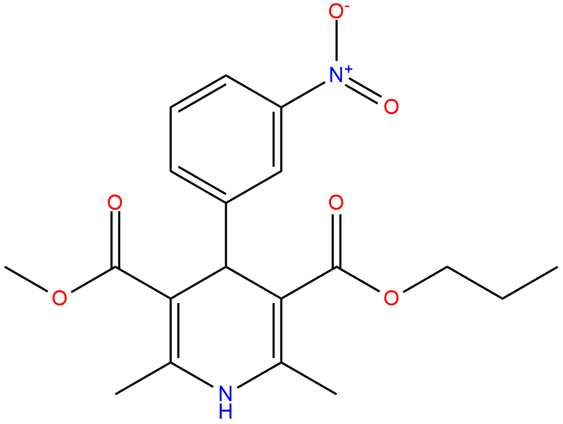 Lercanidipine Hydrochloride  Impurity, Impurity of Lercanidipine Hydrochloride , Lercanidipine Hydrochloride  Impurities, 225785-54-6, Nitrendipine Propyl Ester