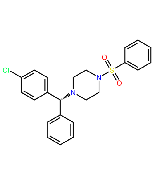 Levocetirizine Impurity, Impurity of Levocetirizine, Levocetirizine Impurities, NA, (R)-1-((4-Chlorophenyl)(phenyl)methyl)-4-(phenylsulfonyl)piperazine