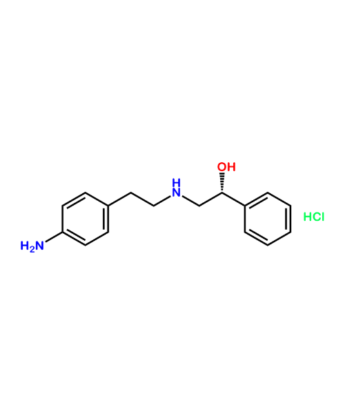 Mirabegron Impurity, Impurity of Mirabegron, Mirabegron Impurities, 521284-22-0, (R)-2-((4-Aminophenethyl)amino)-1-phenylethanol Hydrochloride