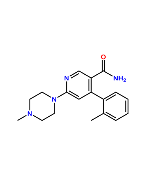 Netupitant Impurity, Impurity of Netupitant, Netupitant Impurities, 342417-01-0, 6-(4-Methylpiperazin-1-yl)-4-(o-tolyl)nicotinamide