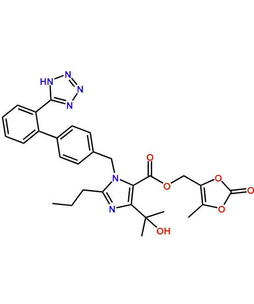 Olmesartan Impurity, Impurity of Olmesartan, Olmesartan Impurities, 144689-63-4, Olmesartan medoxomil