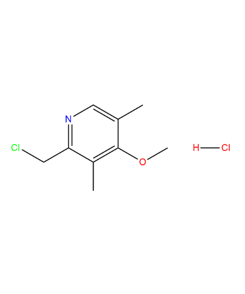 Omeprazole Impurity, Impurity of Omeprazole, Omeprazole Impurities, 86604-75-3; 84006-10-0(Freebase), 2-(Chloromethyl)-4-methoxy-3,5-dimethylpyridine Hydrochloride