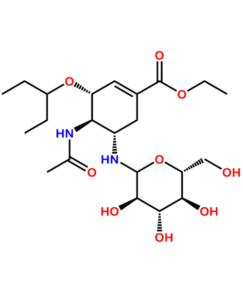 Oseltamivir Impurity, Impurity of Oseltamivir, Oseltamivir Impurities, NA, Oseltamivir-Glucose Adduct 1