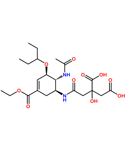 Oseltamivir Impurity, Impurity of Oseltamivir, Oseltamivir Impurities, NA, Oseltamivir Citric Acid Adduct 1