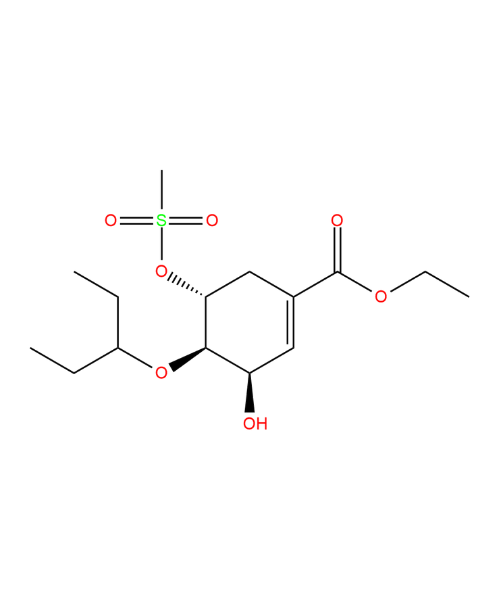 (3R,4R,5R)-4-(1-Ethylpropoxy)-3-hydroxy-5-[(methylsulfonyl)oxy]-1-cyclohexene-1-carboxylic Acid Ethyl Ester