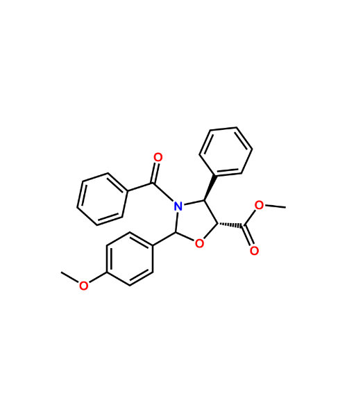 Paclitaxel Impurity, Impurity of Paclitaxel, Paclitaxel Impurities, 202390-85-0, (4S,5R)-3-Benzoyl-2-(4-methoxyphenyl)-4-phenyloxazolidine-5-carboxylic Acid methyl ester