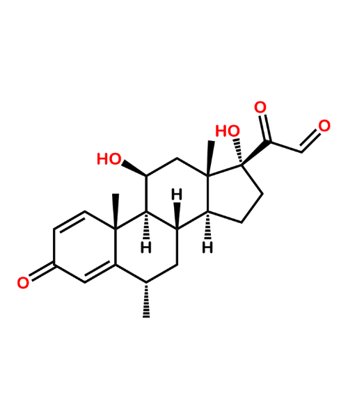 Prednisolone Impurity, Impurity of Prednisolone, Prednisolone Impurities, 58636-50-3, 21-Dehydro Methyl Prednisolone