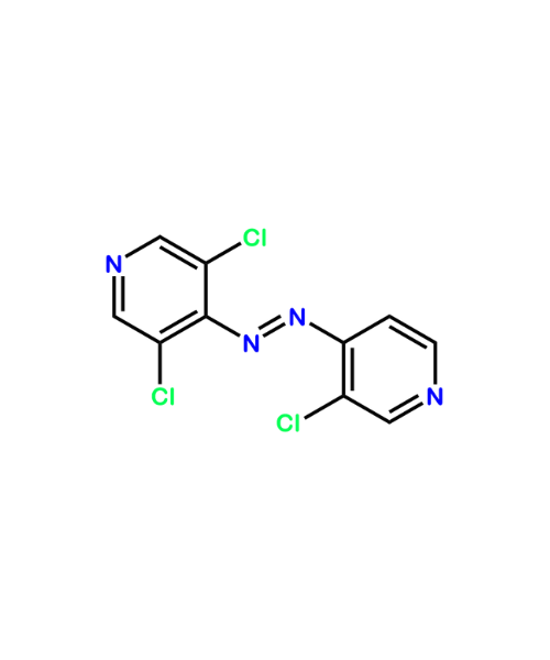 Roflumilast Impurity, Impurity of Roflumilast, Roflumilast Impurities, NA, 3,5 dichloro-4-((3-chloropyridin-4-yl)diazenyl)pyridine