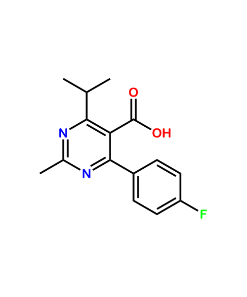 Rosuvastatin Impurity, Impurity of Rosuvastatin, Rosuvastatin Impurities, NA, 4-(4-fluorophenyl)-6-isopropyl-2-methylpyrimidine-5-carboxylic acid