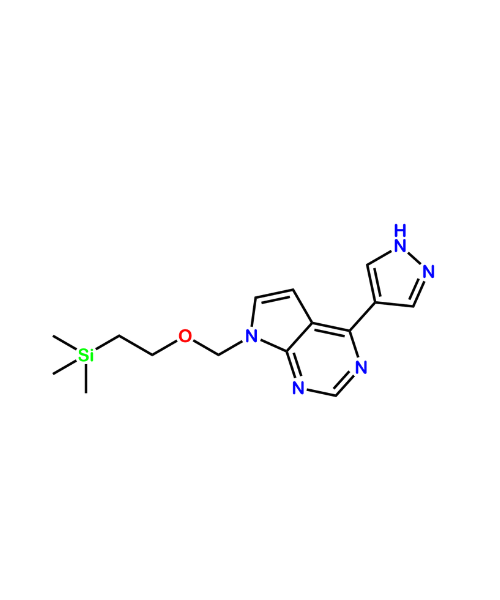 Ruxolitinib Impurity, Impurity of Ruxolitinib, Ruxolitinib Impurities, 941685-27-4, 4-(1H-Pyrazol-4-yl)-7-[2-(trimethylsilyl)ethoxy]methyl-7 H-pyrrolo[2,3-d]-pyrimidine