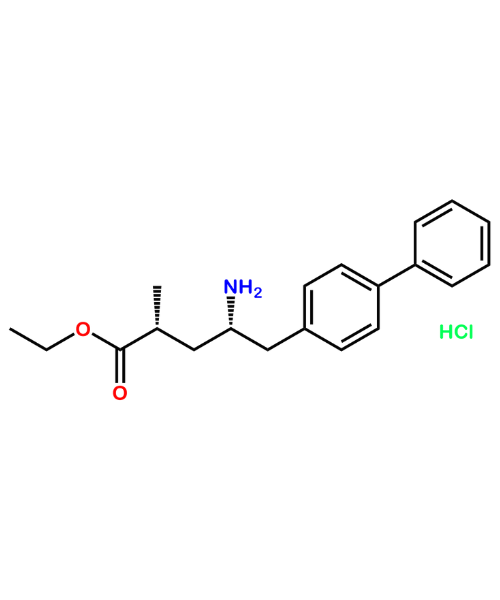 Sacubitril Impurity, Impurity of Sacubitril, Sacubitril Impurities, 149690-12-0, (2R,4S)-4-Amino-5-(biphenyl-4-yl)-2-methylpentanoic Acid Ethyl Ester Hydrochloride
