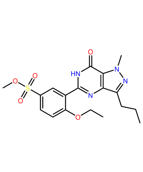 Sildenafil Impurity, Impurity of Sildenafil, Sildenafil Impurities, 2512206-40-3, Sildenafil Methyl Sulfonate Ester Impurity