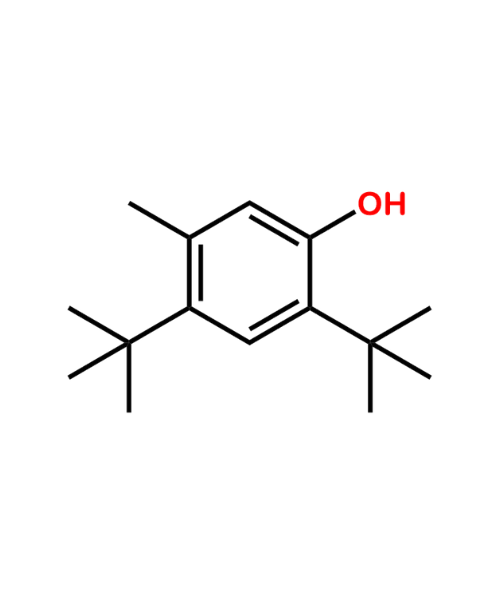 Butylated Hydroxy Toluene Impurity, Impurity of Butylated Hydroxy Toluene, Butylated Hydroxy Toluene Impurities, 497-39-2, 4,6-Di-tert-butyl-m-cresol