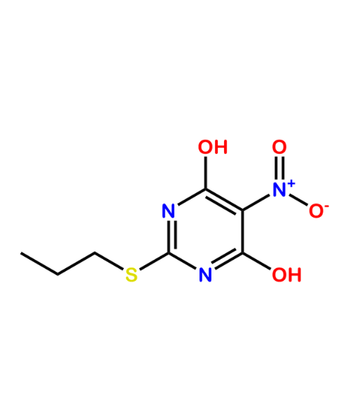 Ticagrelor Impurity, Impurity of Ticagrelor, Ticagrelor Impurities, 145783-13-7, 5-Nitro-2-propylthiopyrimidine-4,6-diol
