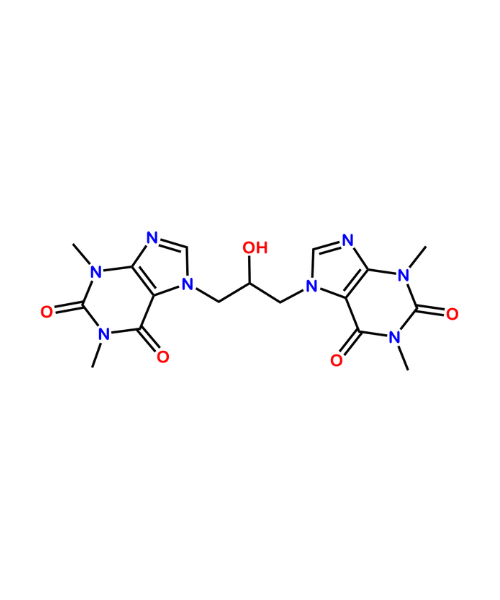 Theophylline Impurity, Impurity of Theophylline, Theophylline Impurities, 39726-70-0, 1,3-ditheophylline-propan-2-ol