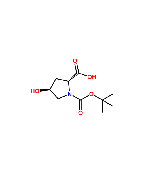 Teneligliptin Impurity, Impurity of Teneligliptin, Teneligliptin Impurities, 147266-92-0, Boc-trans-4-hydroxy-D-proline