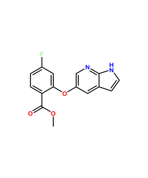 Venetoclax Impurity, Impurity of Venetoclax, Venetoclax Impurities, 1235865-75-4, Methyl 4-Fluoro-2-{1H-pyrrolo[2,3-b]pyridin-5-yloxy}benzoate