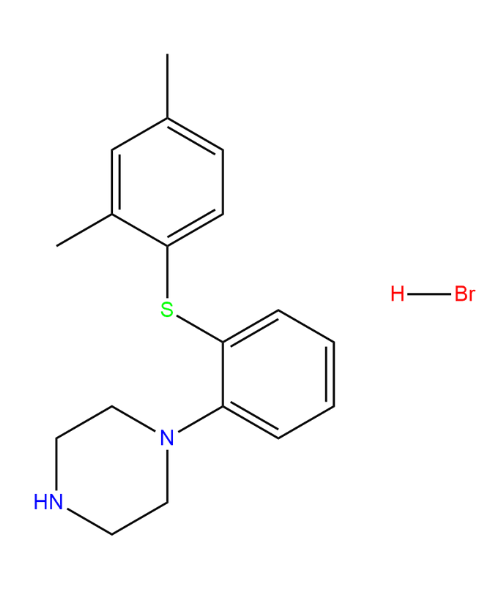 Vortioxetine Hydrobromide Impurity, Impurity of Vortioxetine Hydrobromide, Vortioxetine Hydrobromide Impurities, 960203-27-4, Vortioxetine Hydrobromide API