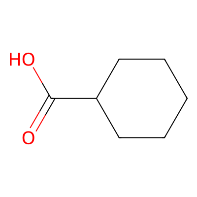 Chemical structure of Cyclohexanecarboxylic acid