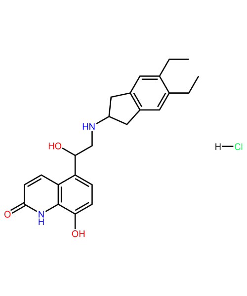 Chemical structure of Indacaterol Maleate Impurity Racemate Hydrochloride