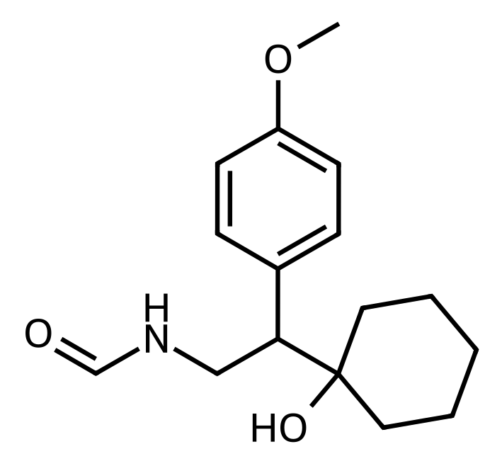 Chemical structure of N-Formyl-1-(2-Amino-1-(4-Methoxyphenyl)Ethyl)Cyclohexanol