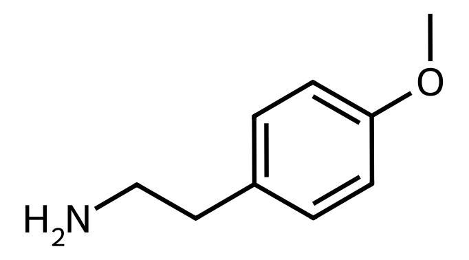 Chemical structure of 4-Methoxyphenethylamine