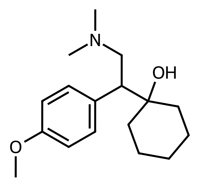 Chemical structure of Venlafaxine
