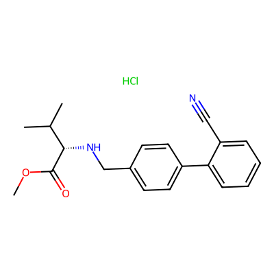Chemical structure of Valsartan Cyano Desvaleryl Methyl Ester